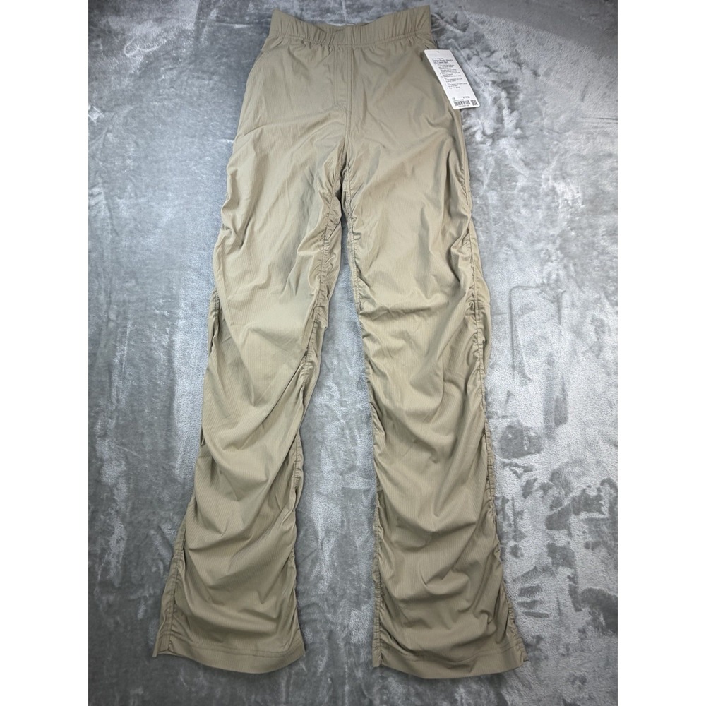 Lululemon Dance Studio Slim Fit High Rise Pants Womens XS Tan Gym New With Tags